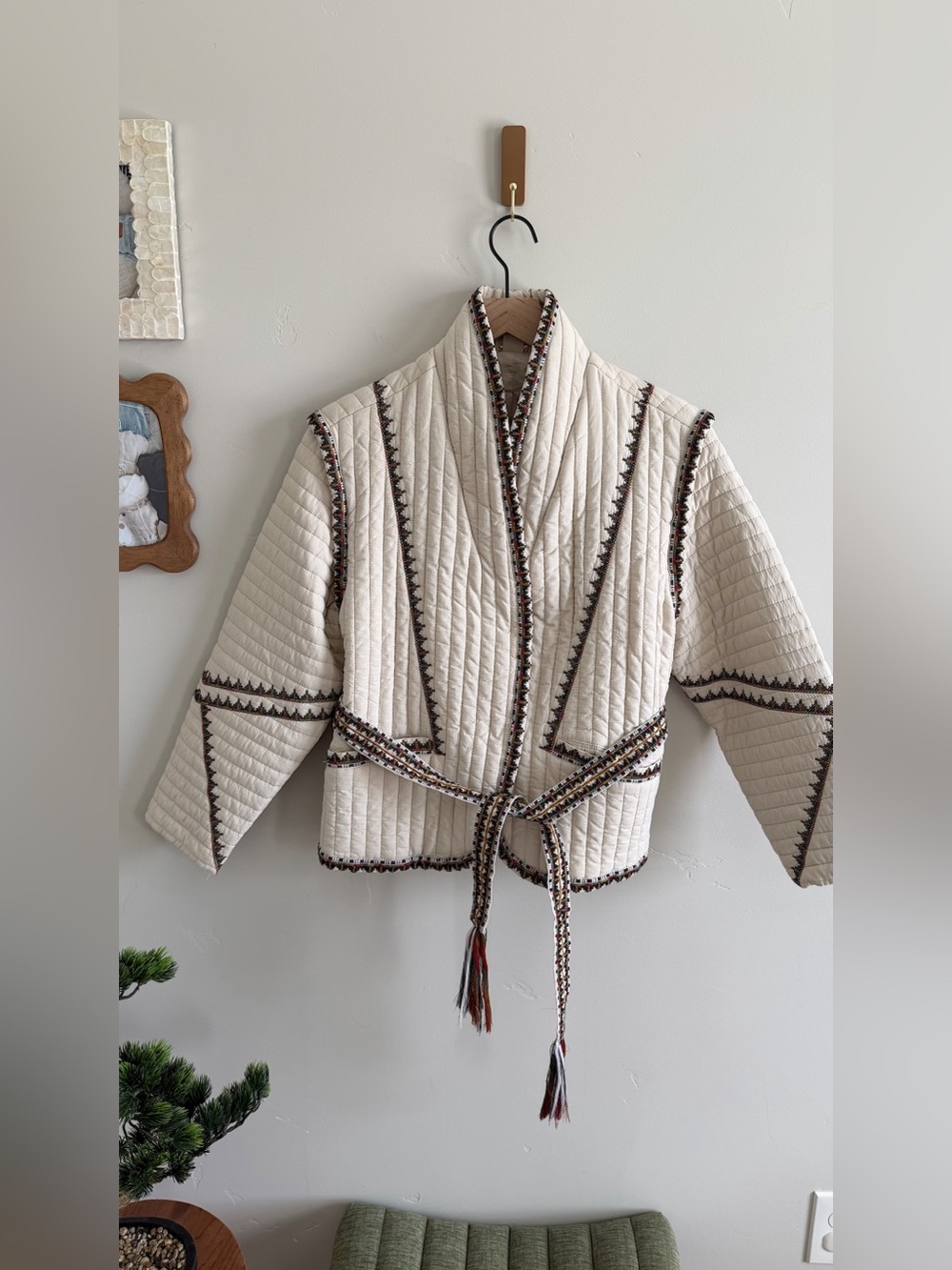 Magaschoni Cotton Quilted Tie Jacket - Picture 6 of 11